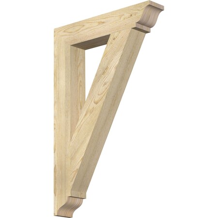 Ekena Millwork Traditional Traditional Rough Sawn Bracket, Douglas Fir, 4"W x 22"D x 34"H BKT04X22X34TRA01RDF